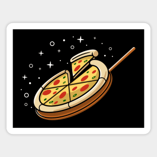 Pizza in wooden pan with sparkling stars Magnet